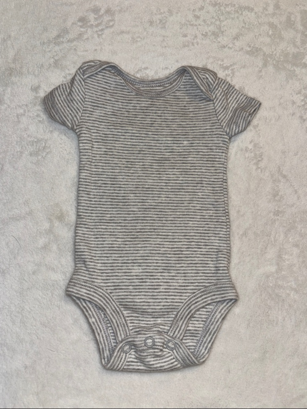(3 for $10) carters Striped Gray Baby One-Piece Bodysuit
